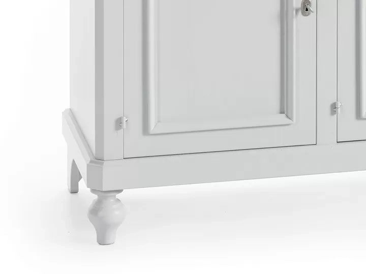 Madia credenza napoletana 2 ante laccato bianco sporco l 112 p 49 h 98 - Mobili 2G