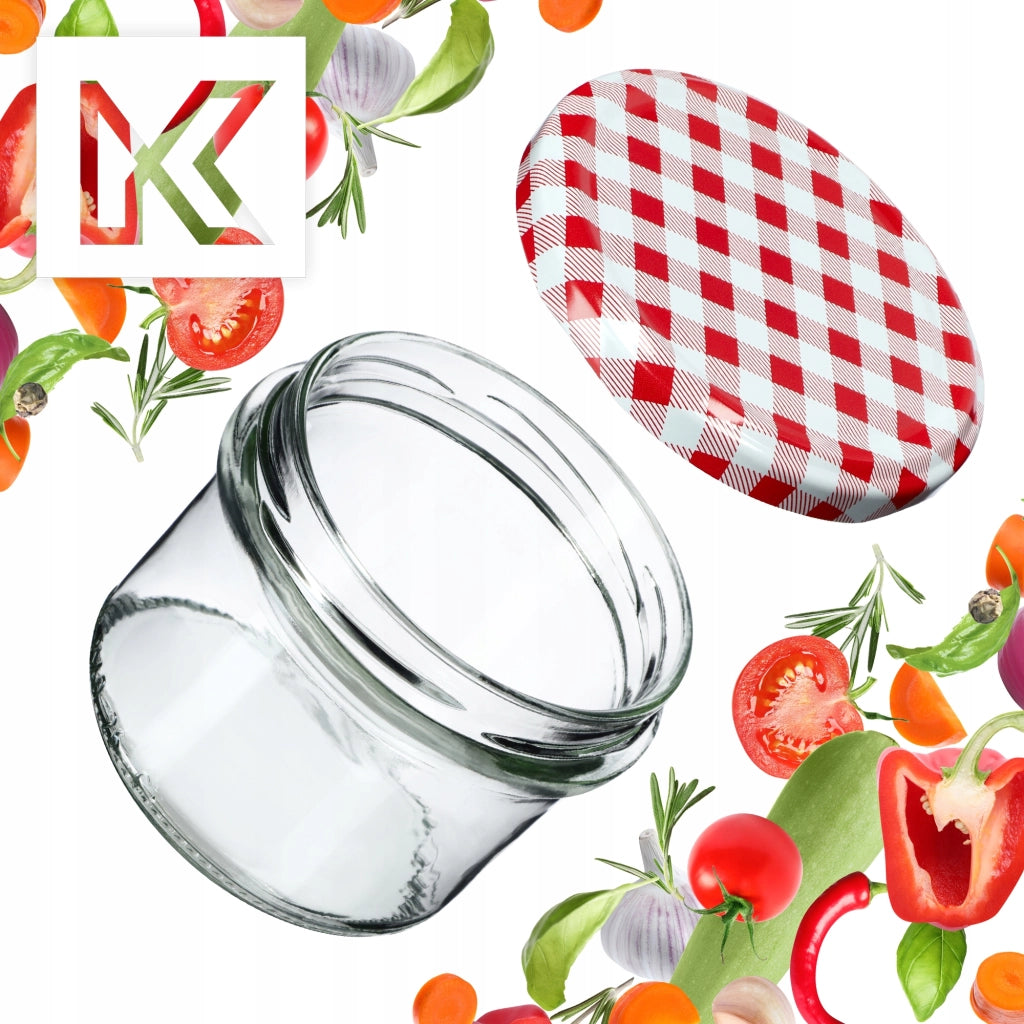 KADAX 50x Barattolo 235ml + Tappo Fi82 Barattolo Marmellata