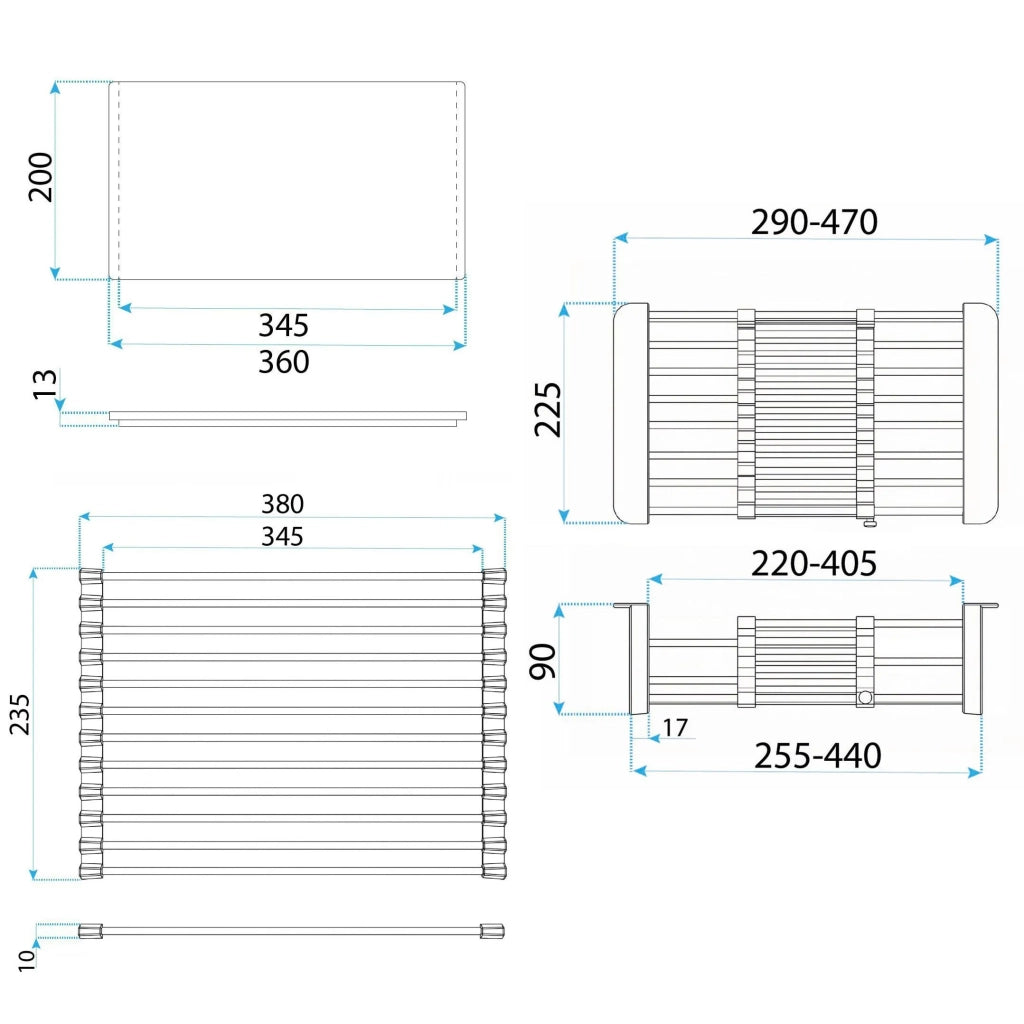 Lavello In Acciaio Con Set Di Accessori 3 Pz. Rea Leo 50 Brush Nickel