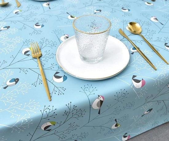 Tappeto esterno, plastico, resistente alle intemperie, impermeabile, rettangolare, per esterni, blu, 137 x 137 cm