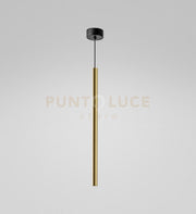THALASSIA S/G - SOSPENSIONE COLORE ORO A LED 3000K 398LM 7W CON ROSONE D.2,5x55CM
