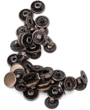 ONF3 - Dadi di Pressione - Antico Rame - Dadi Decorativi - 12,5MM - Multi Colori - Adatti per Tessuti - Set di 50