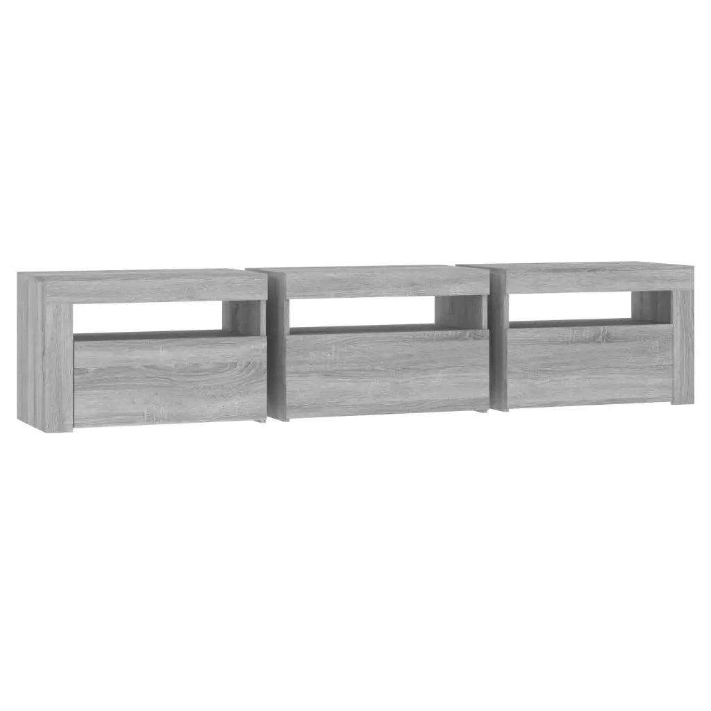 Mobile Porta TV con Luci LED Grigio Sonoma 180x35x40 cm 3152760