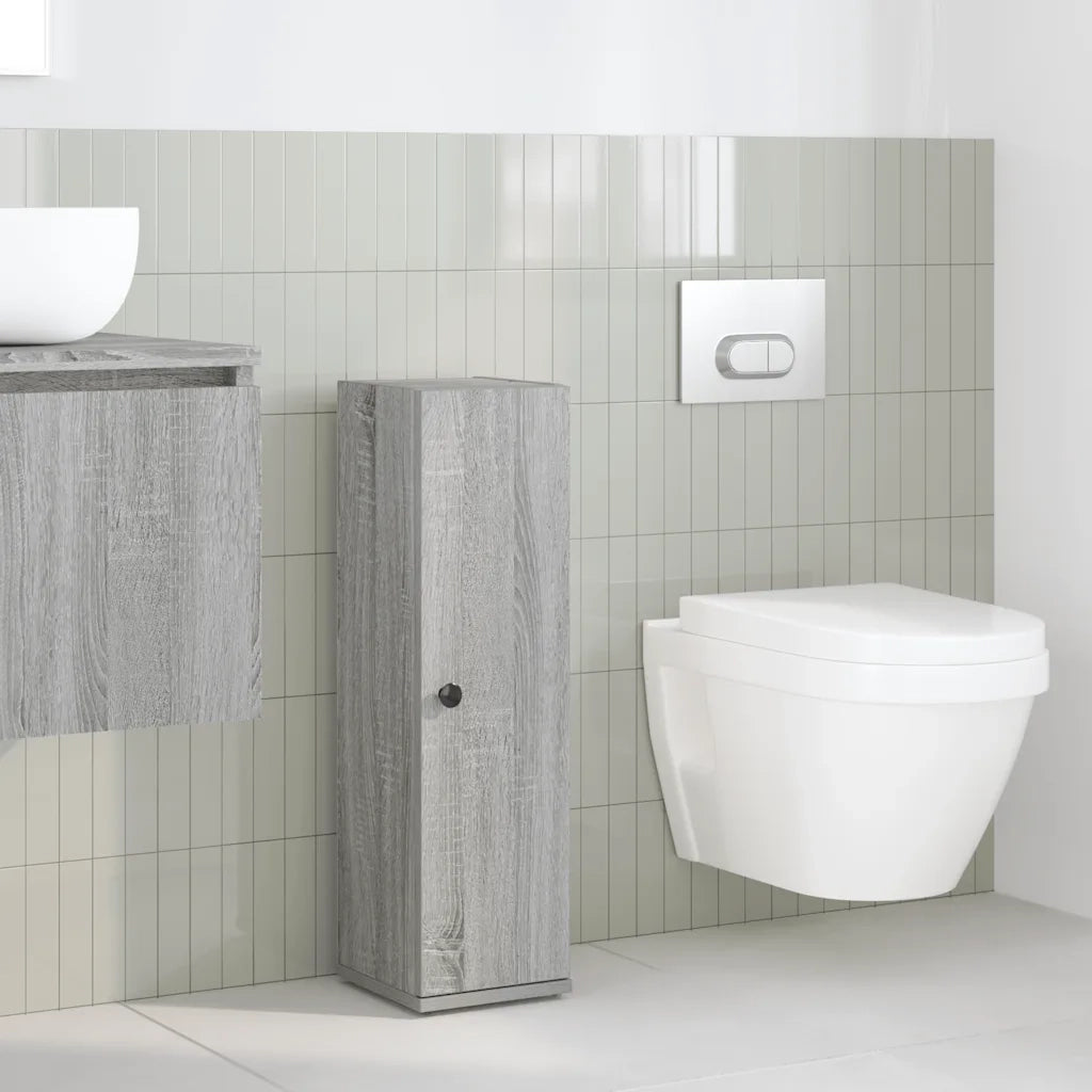 Mobile da Bagno con Portarotolo Grigio Sonoma 20,5x22x72 cm 858520
