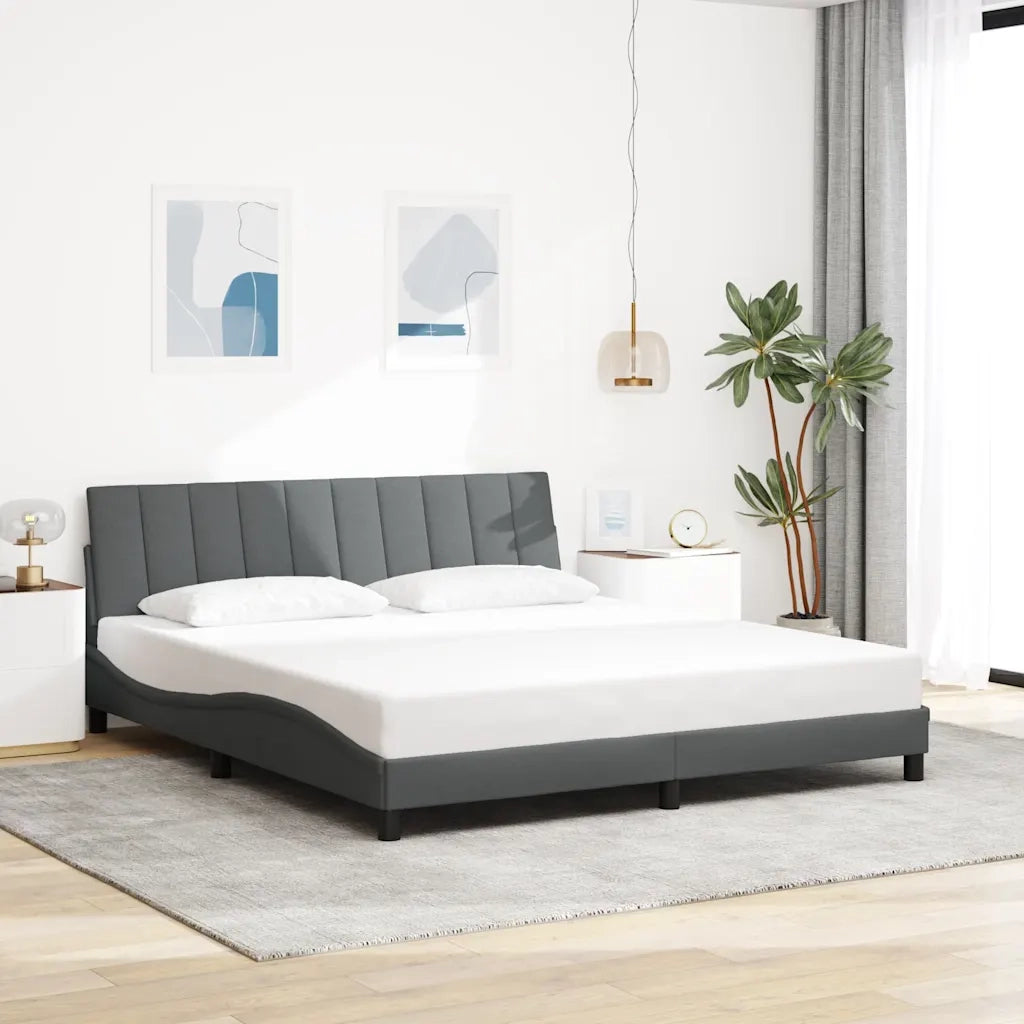 Giroletto senza Materasso Hanko Grigio Scuro 180x200 cm Tessuto 3310406