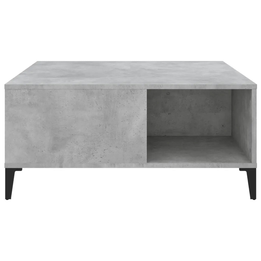 Tavolino salotto | Tavolino da caff¨¨ | Tavolino da Soggiorno Grigio Cemento 80x80x36,5 cm Legno Multistrato