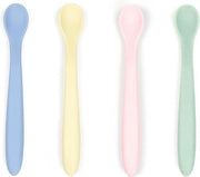 4 pezzi - Lepel di silicone per bambini - Lepeltje - Silicone - Servizi per bambini - Libero da BPA - Lepel di silicone per bambini - Cucchiaio per cibo - Cucchiaio per bambini
