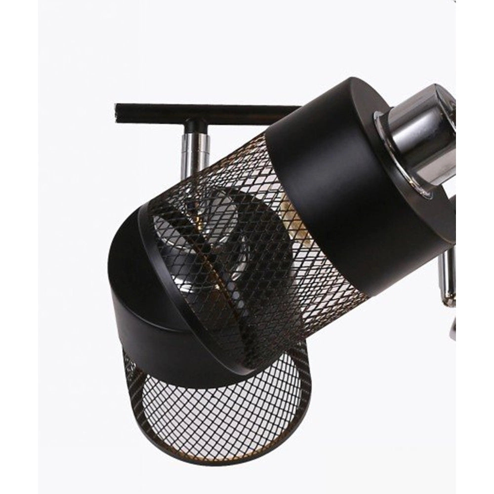 Trade Shop - Lampadario Plafoniera A Soffitto Con 5 Paralumi Lampade Attacco E27 In Metallo 00280 -