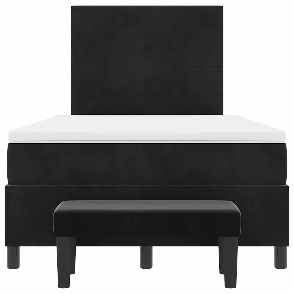 Letto a molle con testiera Nero 200 x 120 cm Velluto 3344506