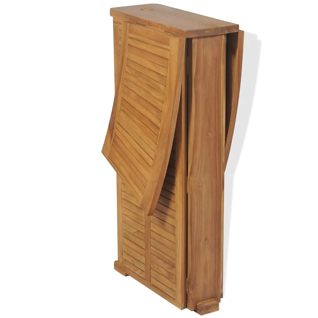 Set da Bistrot 3 pz con Sedie Pieghevoli in Massello di Teak 43805