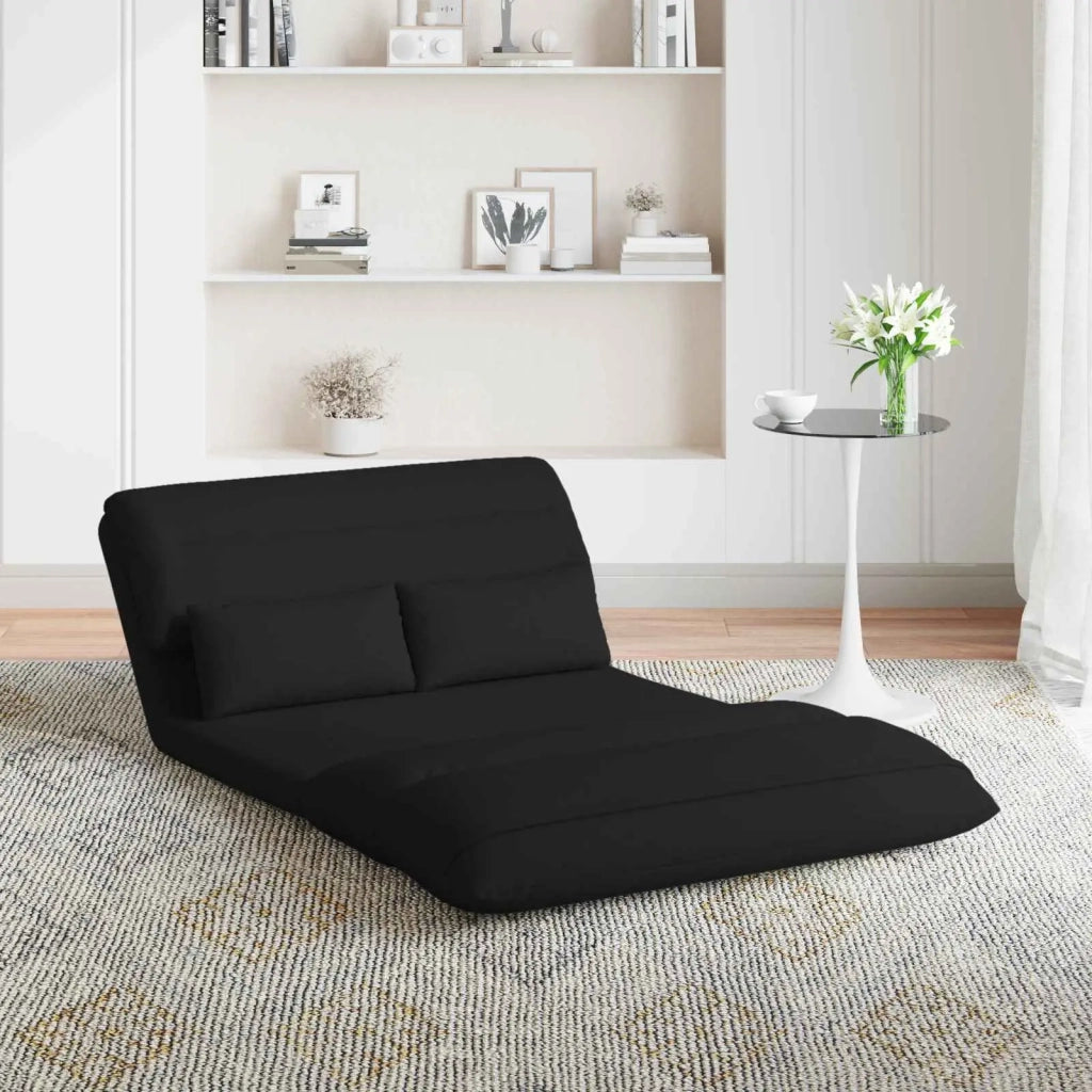 Sedia da Pavimento Nero 110 x 82 x 55 cm Tessuto 42028204