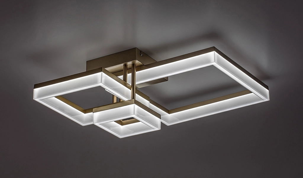 Plafoniera LED geometrica oro 22W CCT Amilia Rabalux