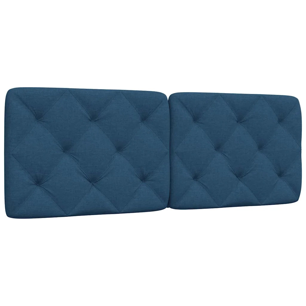 vidaXL Cuscino Testiera Blu 140 cm in Tessuto