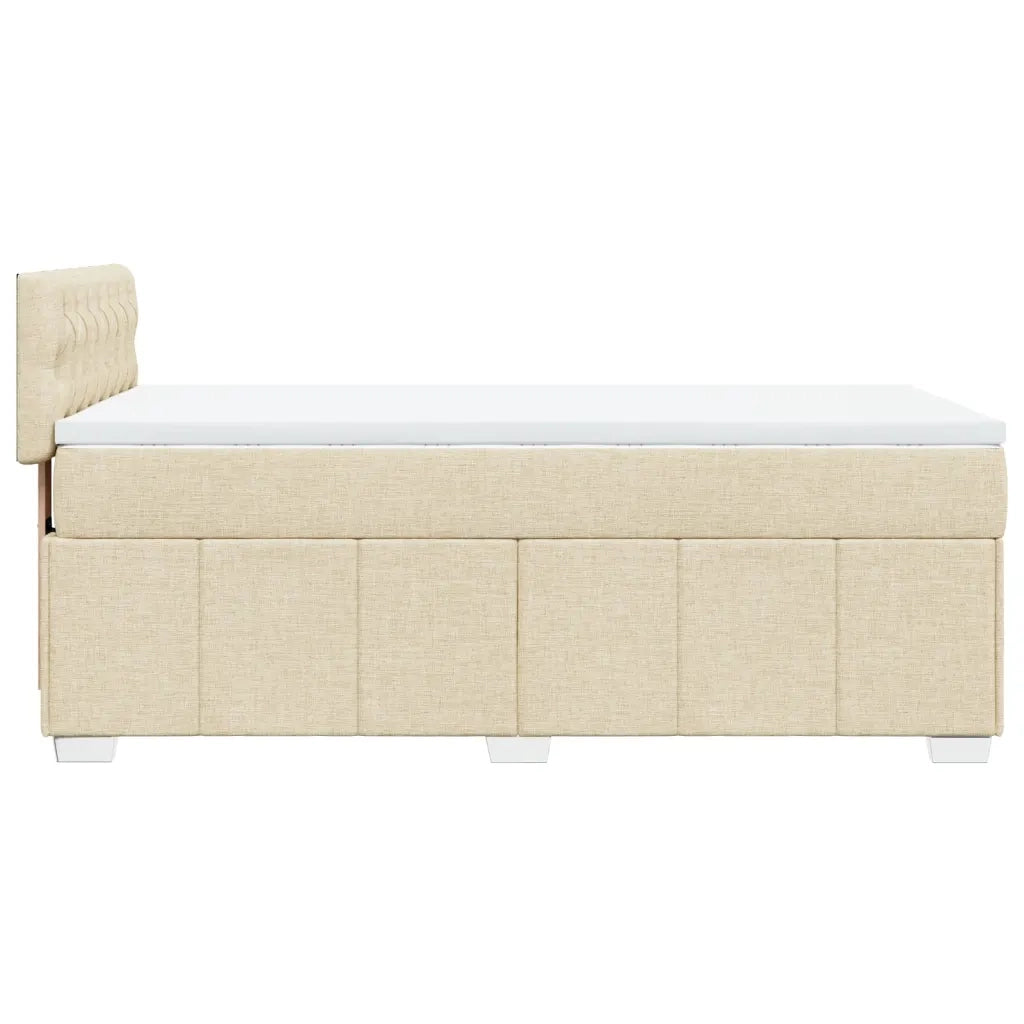 Giroletto a Molle con Materasso Crema 90x190 cm in Tessuto 3289235