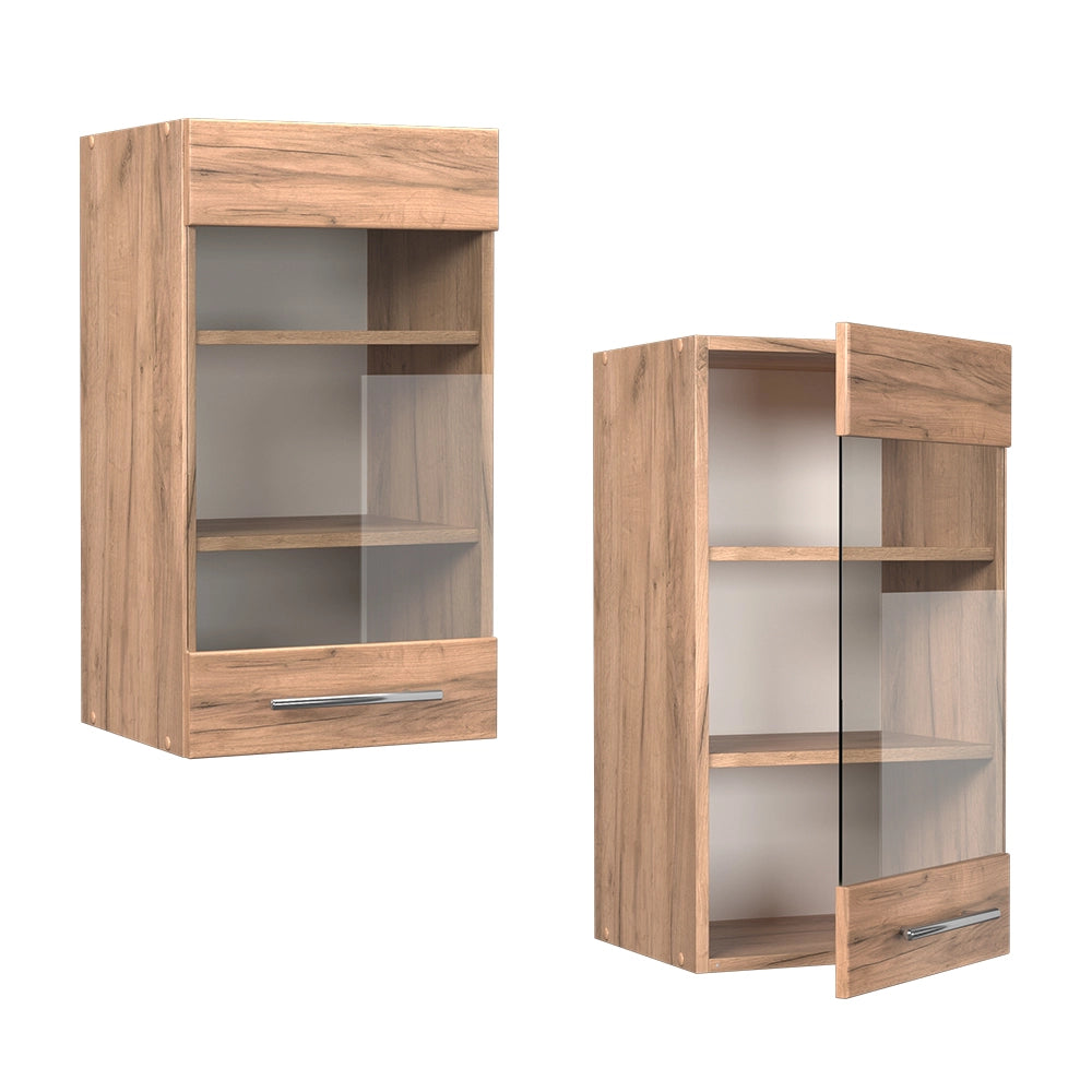 Vicco Mobile da cucina in vetro Quercia dorata 40 cm