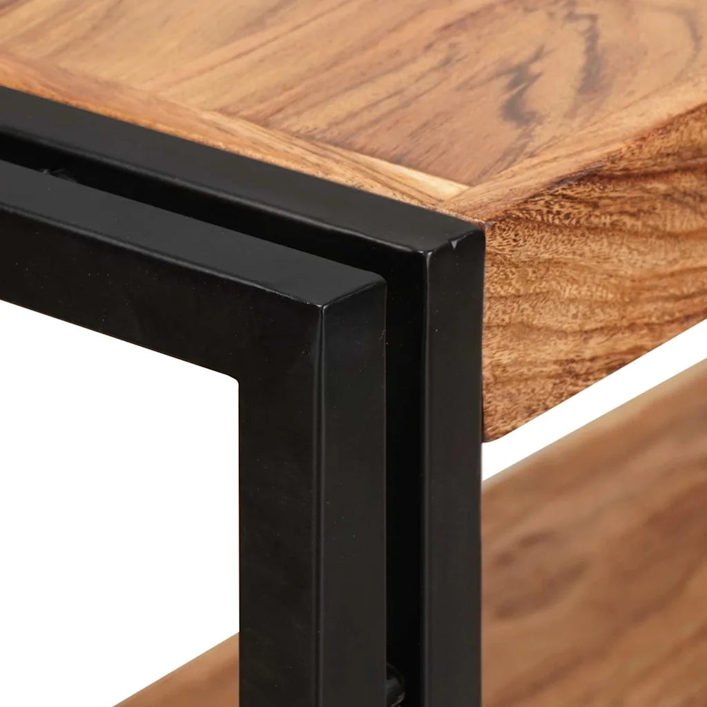 Libreria con Porte Marrone Legno massello di acacia e metallo 4104770