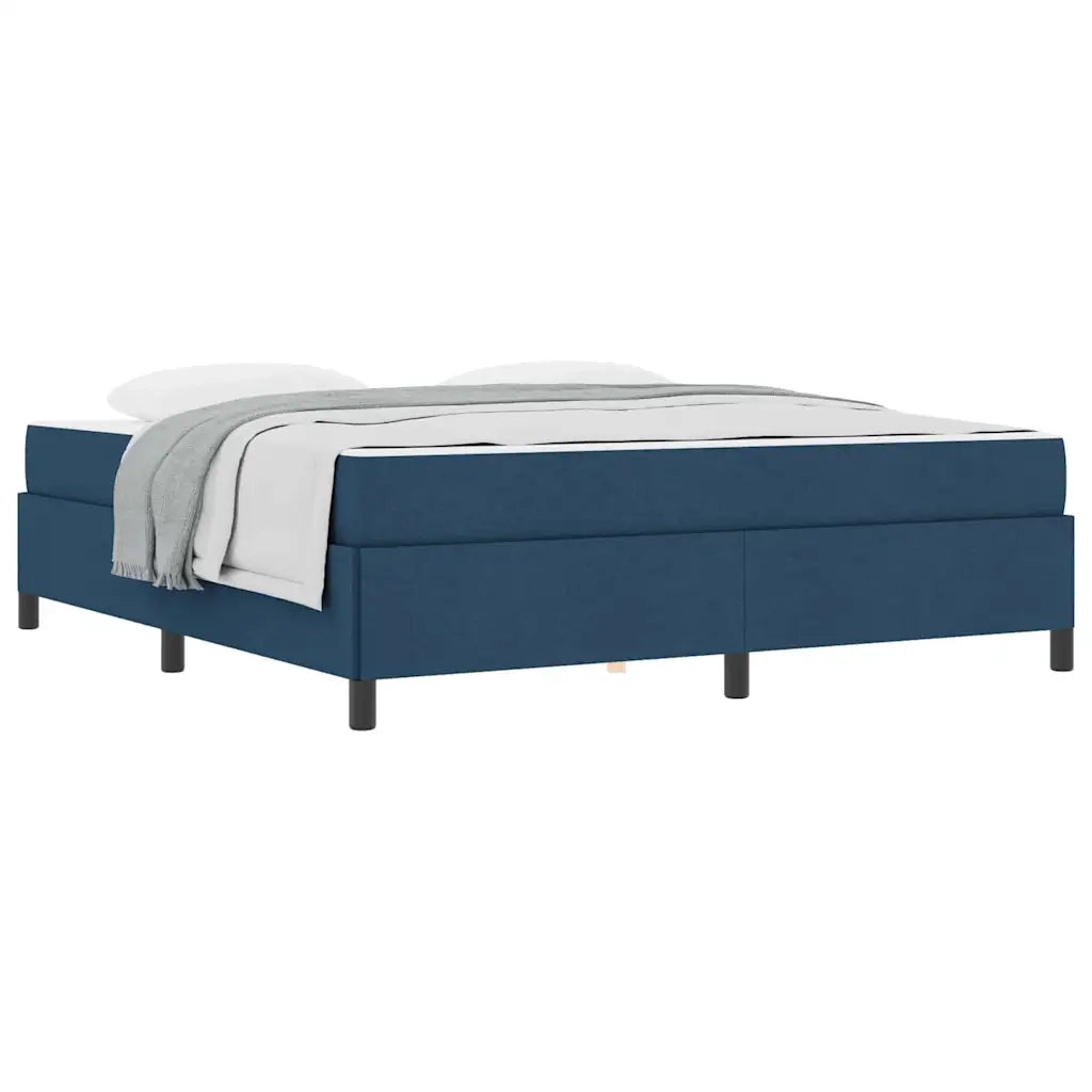 vidaXL Letto a molle Blu e Nero 180 x 200 cm