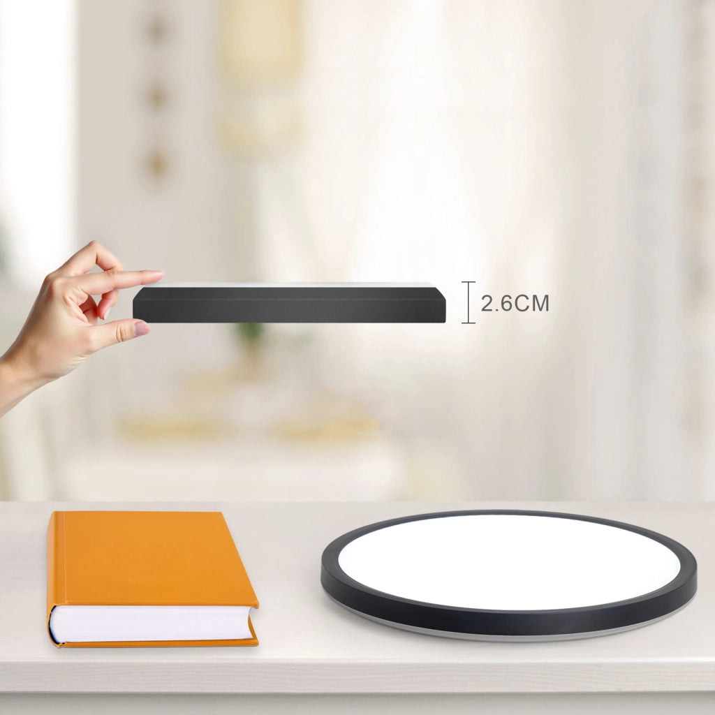 ZMH Lampada da soffitto plafoniera LED minimalista nera 18 cm per cucina