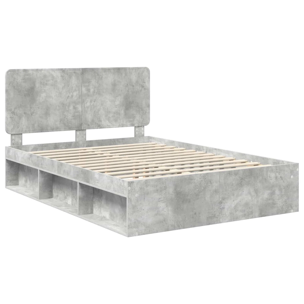 Struttura del letto Calcestruzzo 160 x 200 cm Pino massello 3412464