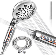 Douchekop idroregolatore con tubo - Maniglione doccia - 1 pezzo - Bianco