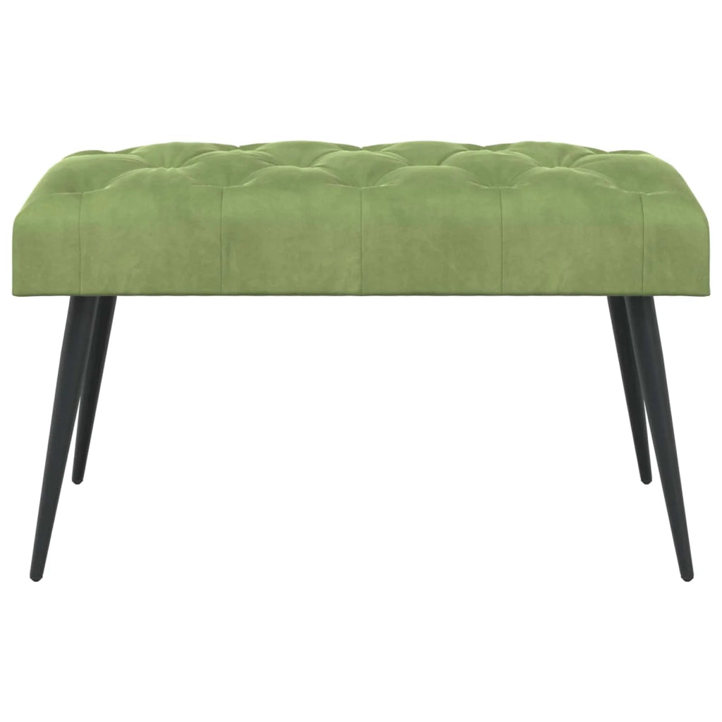Panchina con bottoni imbottiti Verde chiaro 80 x 40 x 46 cm 42038560