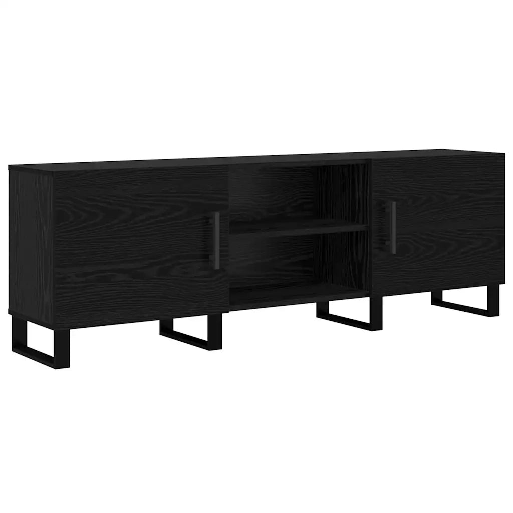 Mobile TV-Credenza per TV-Console TV Rovere Nero 150 x 30 x 50 cm Legno multistrato 611528
