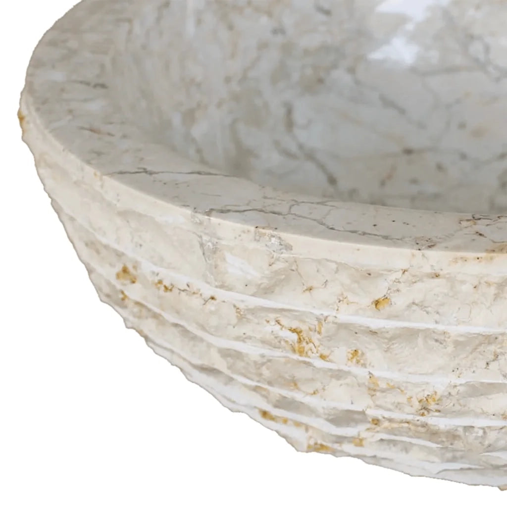 Lavandino in Marmo 40 cm Crema 242673