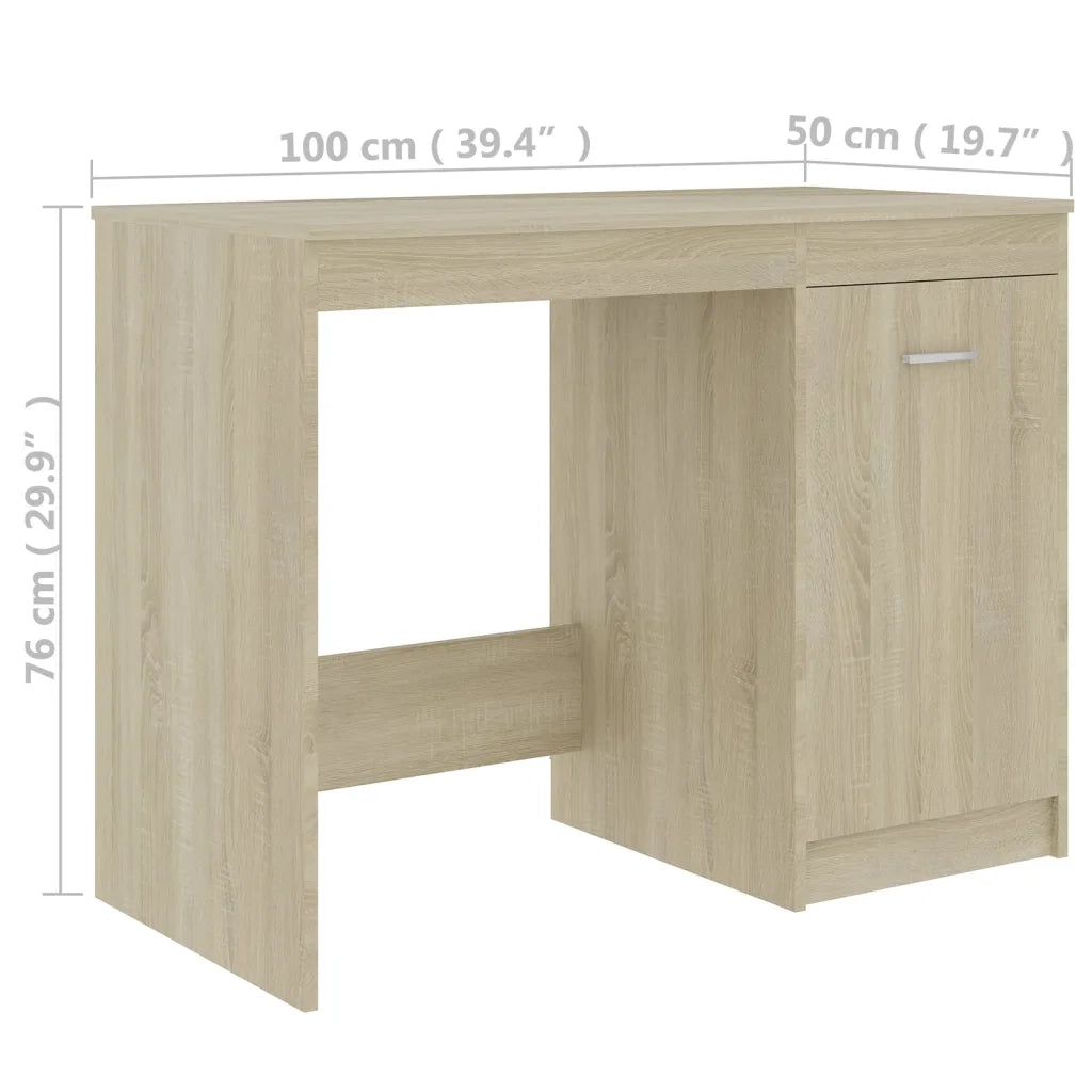 Scrivania Rovere Sonoma 100x50x76 cm in Legno Multistrato 801799