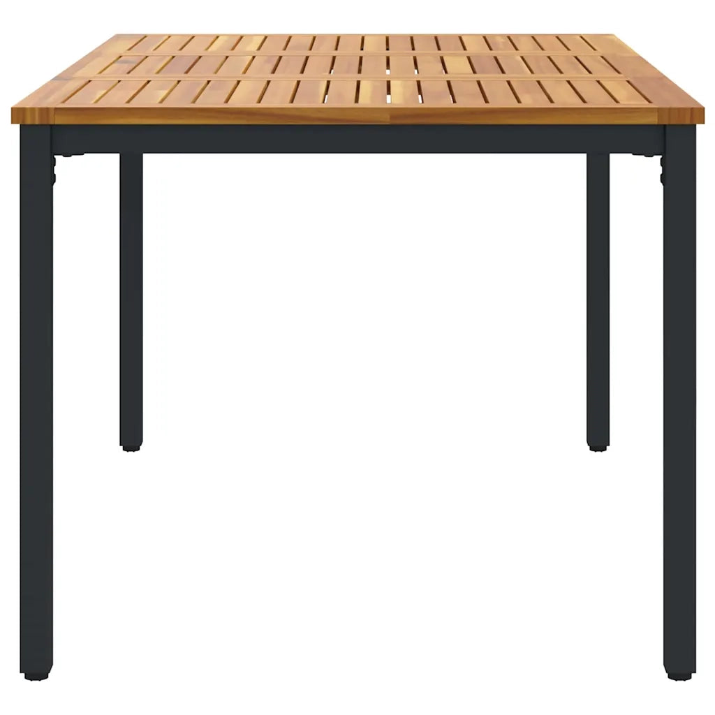 Tavolo da Esterno Naturale e Nero 150 x 90 x 75 cm 4010611
