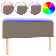 Testiera | Testata a LED Tortora 144x5x78/88 cm in Tessuto