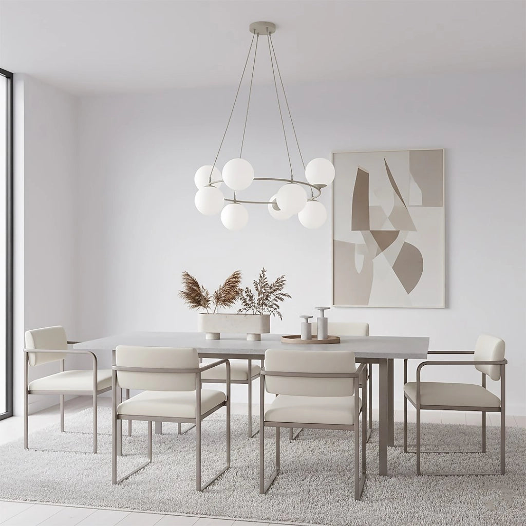 Lampada sospesa AZURA bianco-beige 8xE14 Emibig