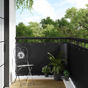 Schermo per Balcone con Occhielli Nero 42032646