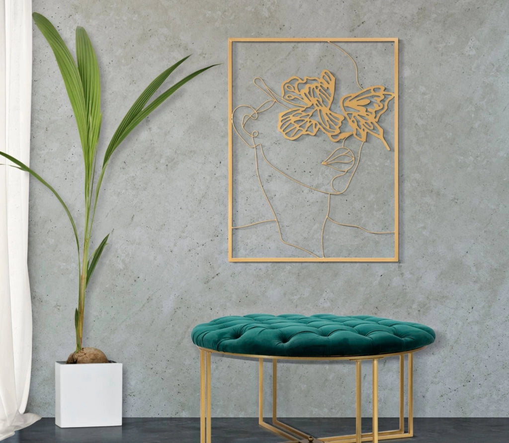 Pannello Decorativo in Ferro Gold Face 60x1x80 cm