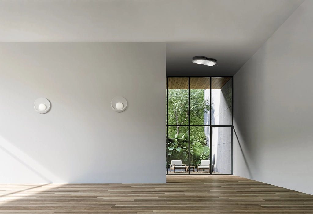 PITANE Parete/Soffitto in gesso  Con Vetro 2 Luci attacco GX53 39x33cm