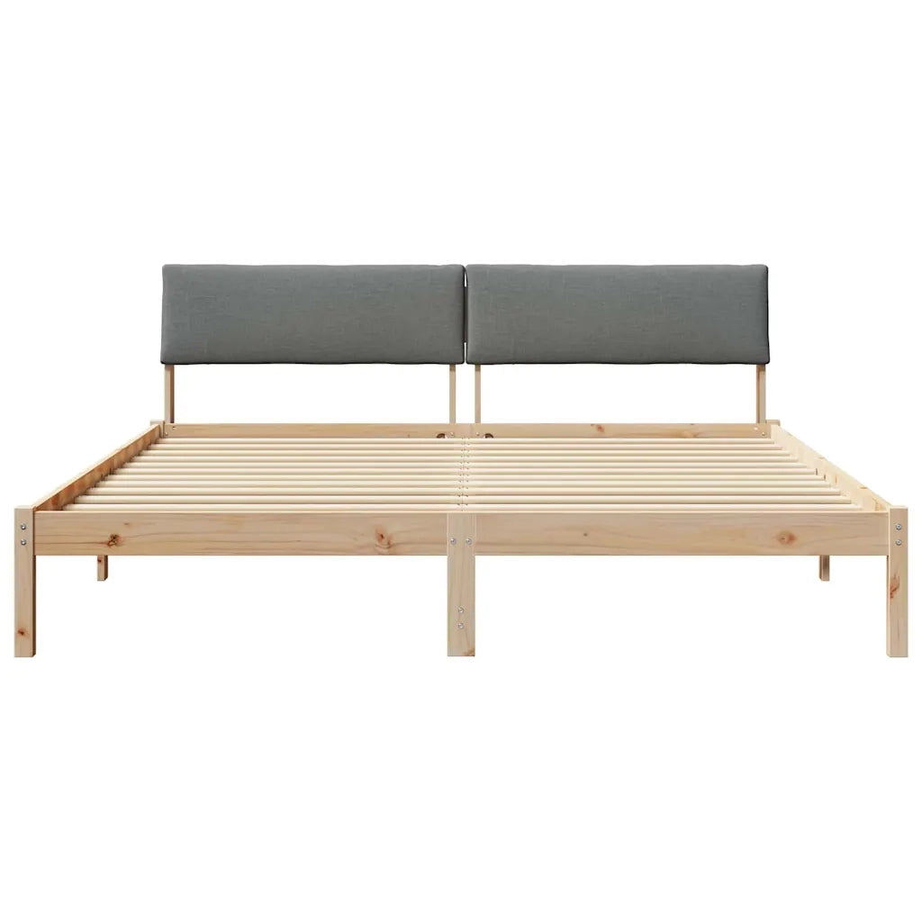 Struttura del letto-Giroletto marrone e grigio scuro 180 x 200 cm 748482