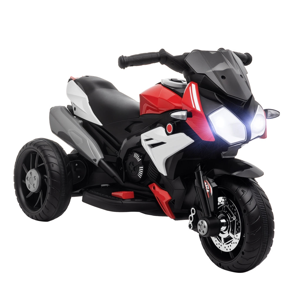 Moto Elettrica per Bambini con Luci e Musica ¨C zephmum ¨C Rossa 86x42x52 cm