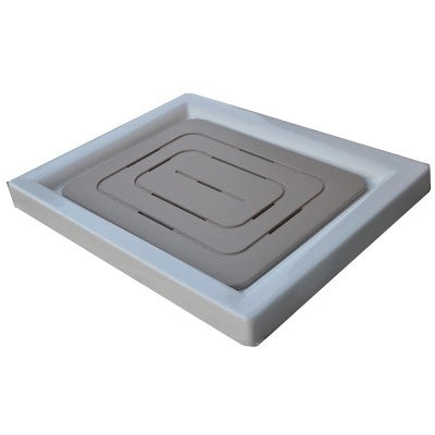 Antiscivolo doccia pedana in legno 55 x 68 ideale per piatto 70 x 90 tortora