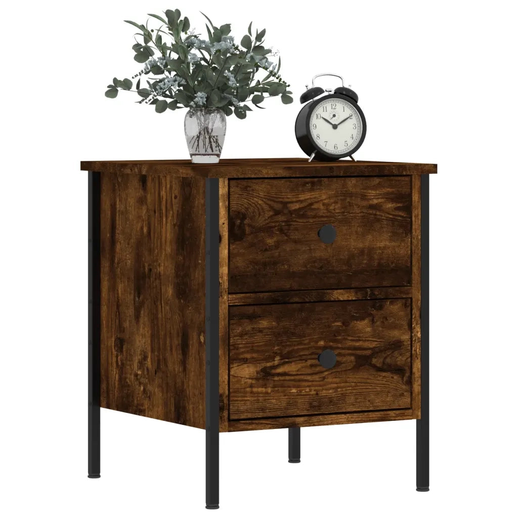 Comodino Rovere Fumo 40x42x50 cm Legno Multistratocod mxl 126308