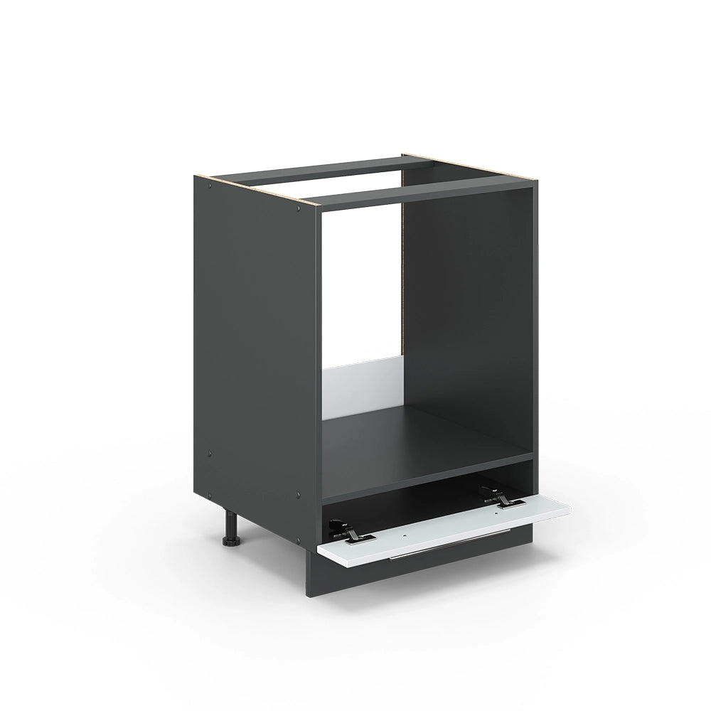 Mobile per forno da incasso Fame-Line Bianco lucido/Antracite 60 cm, PL Antracite Vicco