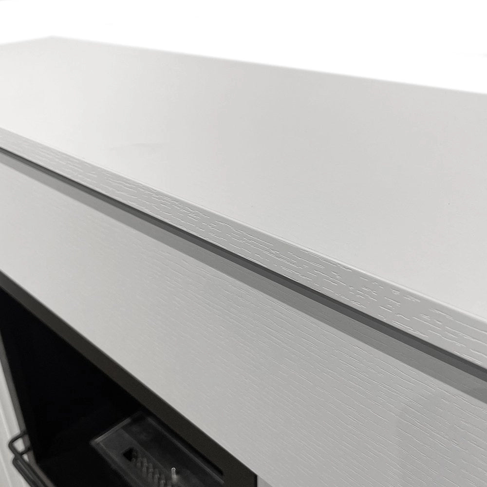 Caminetto Alfaedo, Camino Elettrico Superficie Riscaldabile 30 m2, 96x35x96h cm Bianco