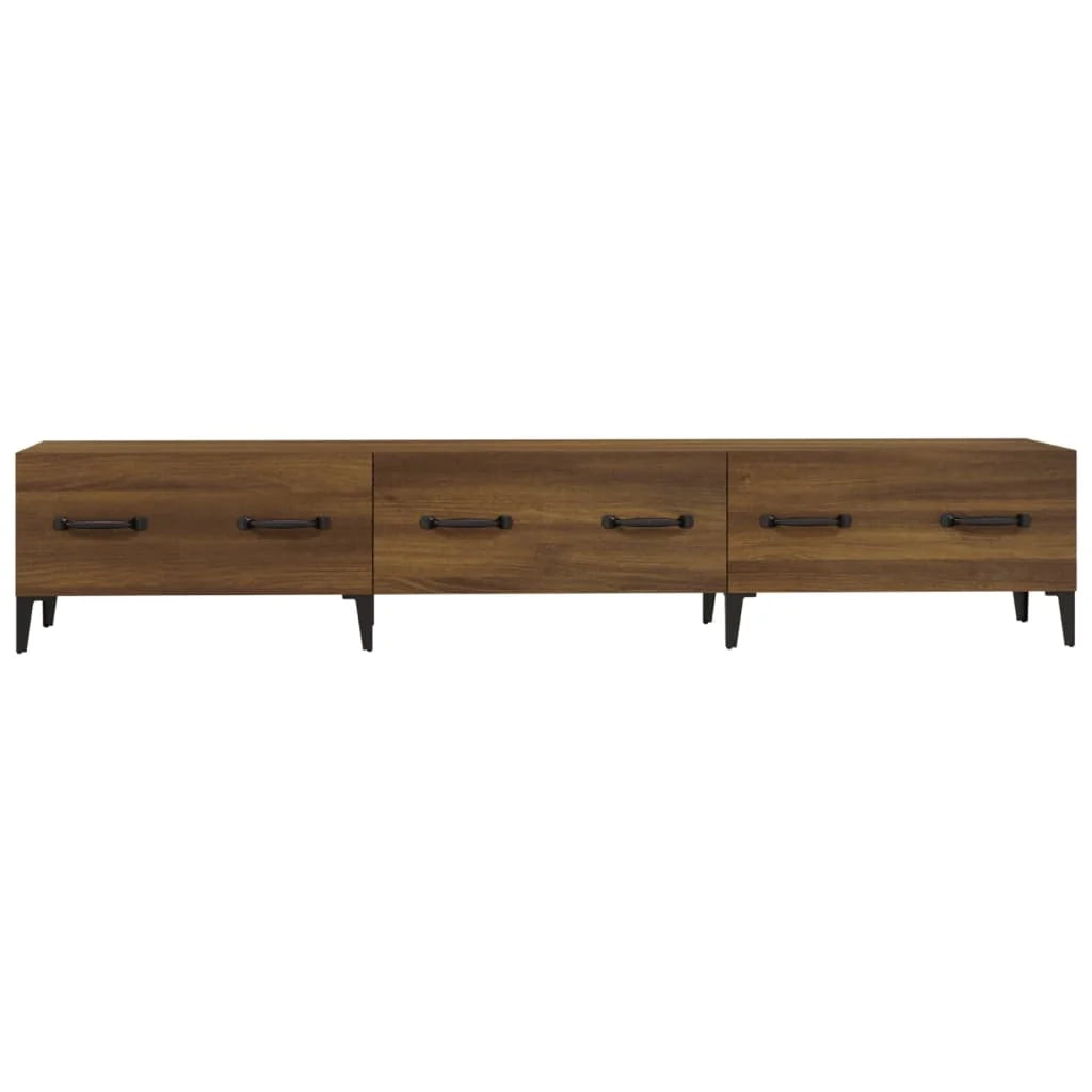 Mobile TV multimediale mensola TV credenza TV sala da pranzo soggiorno camera da letto rovere 150 x 34,5 x 30 cm legno ingegnerizzato marrone 02_0027179