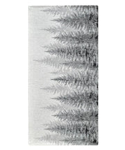 Tappeto moderno ABETI GRIGIO NERO disegno foresta aghifoglie di montagna, passatoia cucina multiuso lavabile in lavatrice e anti-scivolo cm.55x115