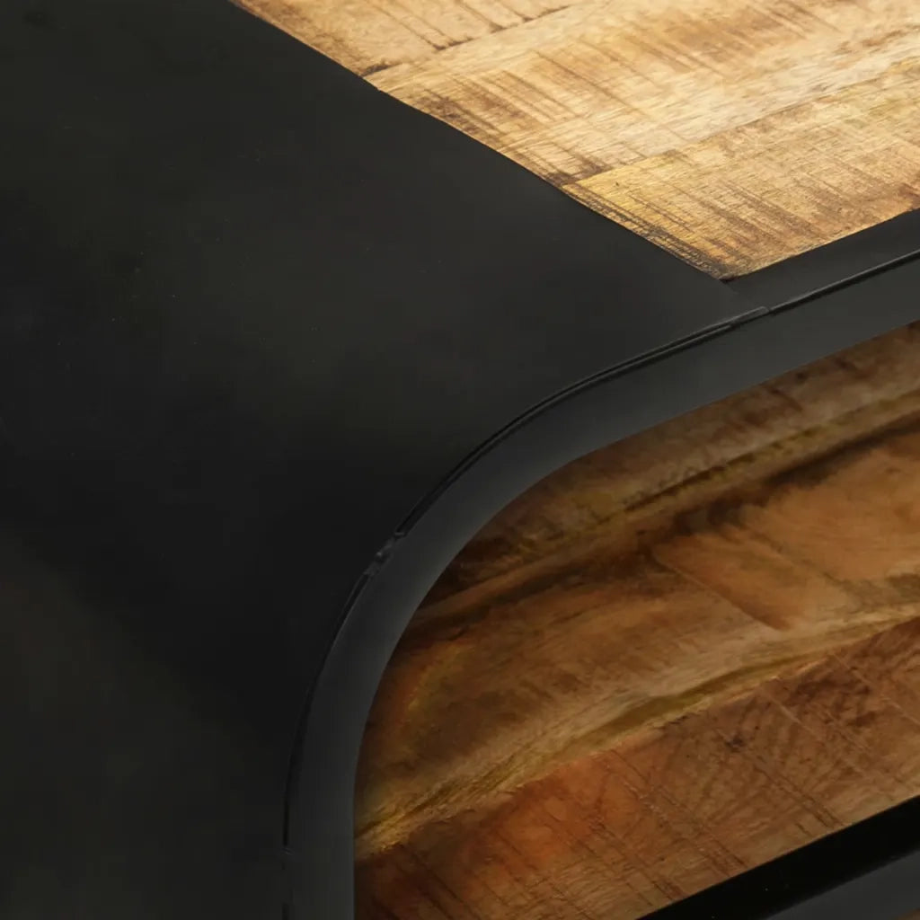 Mobile Porta TV 90x30x48 cm in Legno di Mango Grezzo 328412