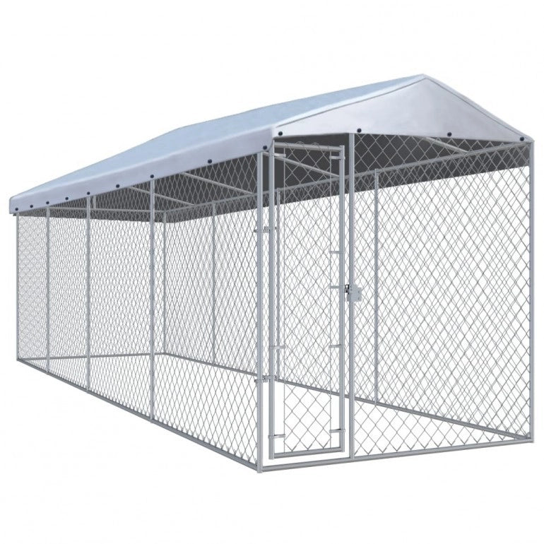 Recinto per cani da esterno Ezooza Setter Golden con tettoia 760x190x225 cm