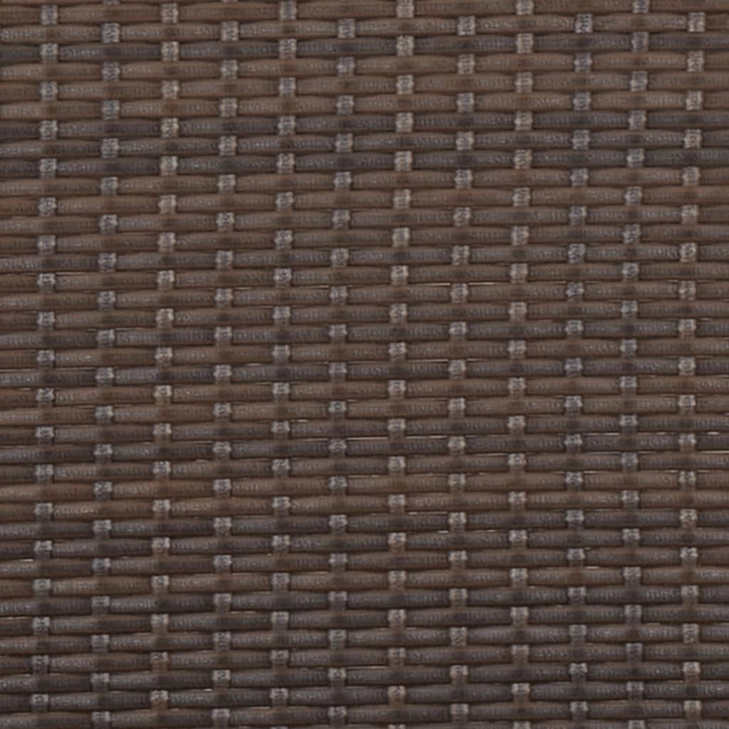 Panca da giardino 90 x 51 x 85 cm arredo da esterno per terrazza a 2 posti con cuscini marroni in resina intrecciata 02_0011777