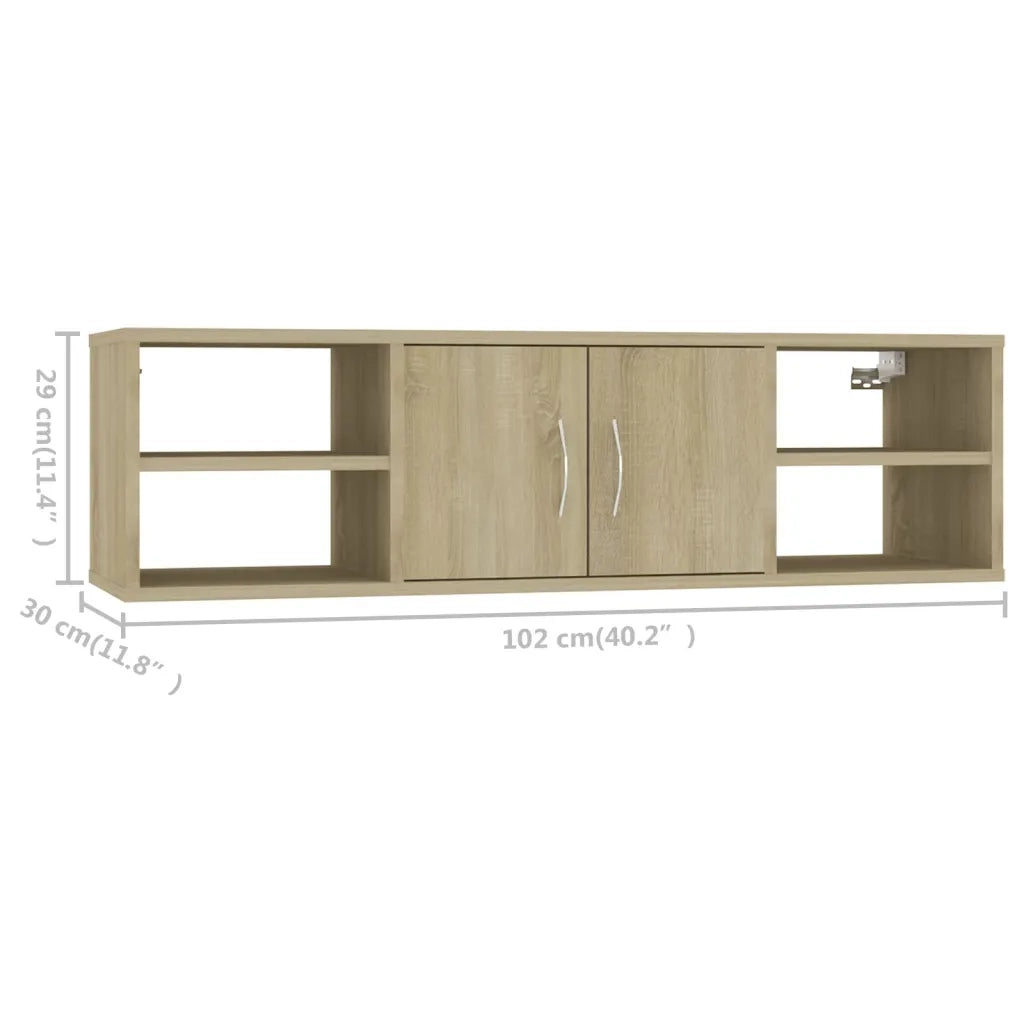 Scaffale a Parete Rovere Sonoma 102x30x29 cm in Truciolato cod mxl 33050