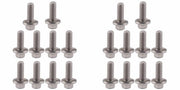 Viti a flangia a 5 viti Zeskantschroeven in acciaio inossidabile - M6 - 20 pezzi - Corrosione resistente - Lunghezze 16-35mm - Argento - Qualità A2-70 - Viti