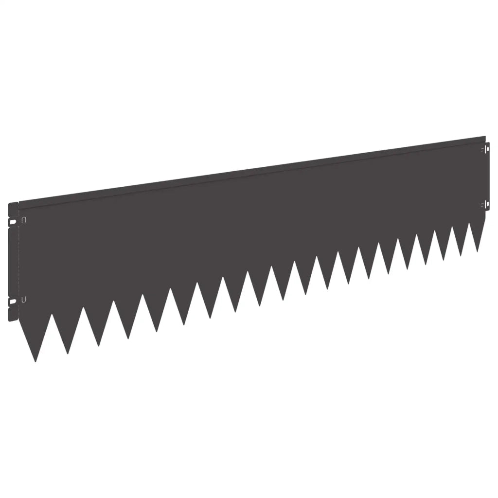Bordura per Prato 10 pcs 103 x 25 cm Acciaio Nero 8008490