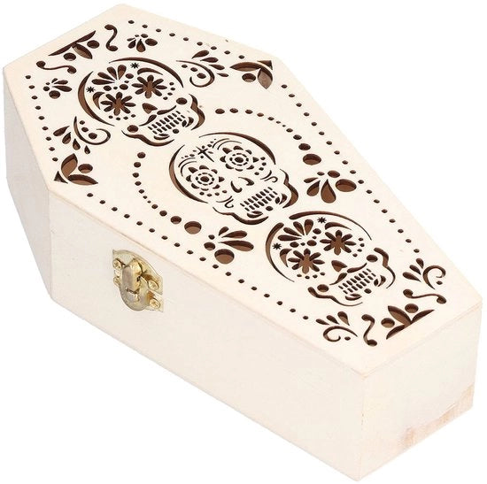 Scatole di legno per decorazioni DIY - 2 pezzi - Decorazioni per Halloween - Modello incompleto