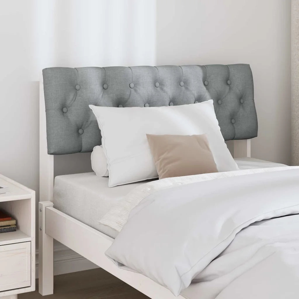 Testiera imbottita Grigio chiaro 90 cm Pino massello 879198